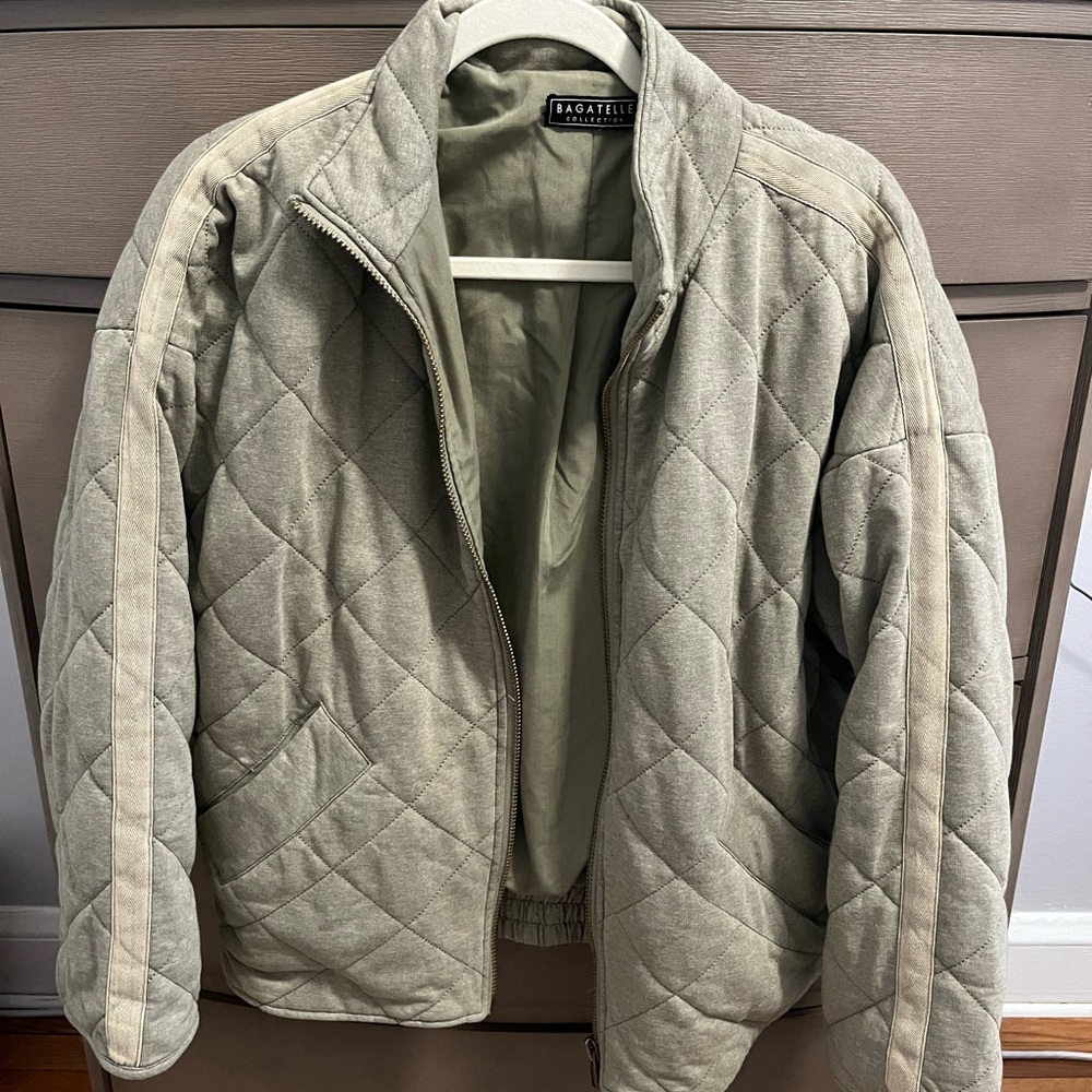 Quilted green jacket